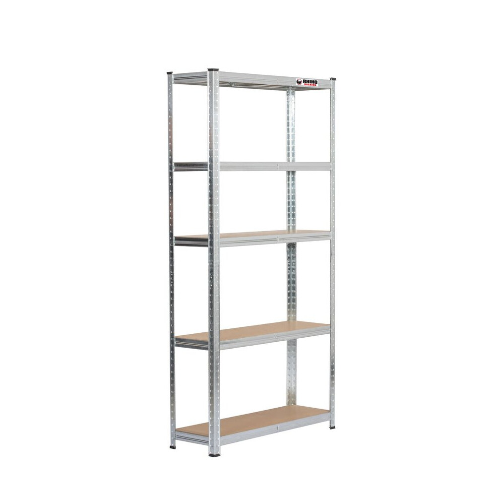 Rhino Racking 4 Bays|180X90x30cm |Galvanised |Boltless Garage Shelving Unit |1000Kg Silver