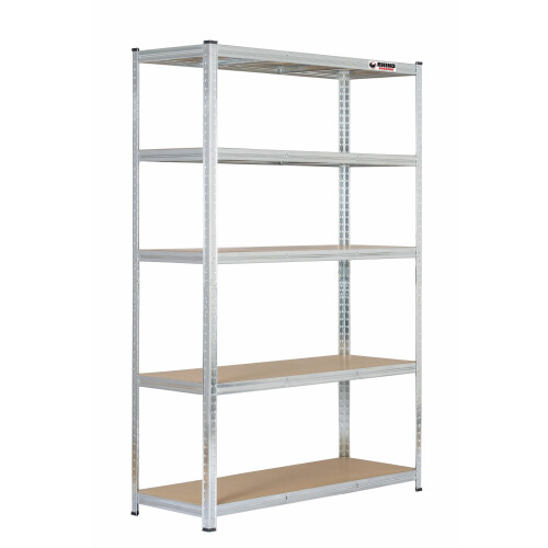 180x120x45cm Galvanised Boltless Garage Shelving Unit - 1000kg Total Capacity, 5-Tier (200kg per Shelf)
