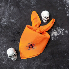 Happy Halloween Witch Bandana Orange Cartoon Print Square Scarf Hip Hop Neckerchief Party Costume Accessories For Women & Men