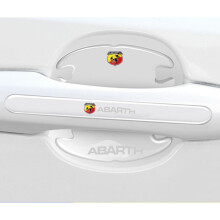 (ABARTH) 8x Car Door Handle Bowl Anti-Scratch Cover Guard Protector Stickers Accessories