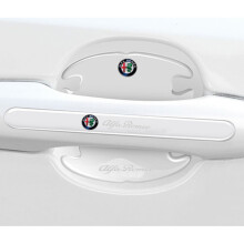 (Alfa Romeo) 8x Car Door Handle Bowl Anti-Scratch Cover Guard Protector Stickers Accessories