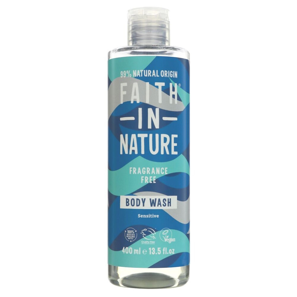 Faith In Nature Body Wash - Fragrance Free -400ml ( pack of 6 )