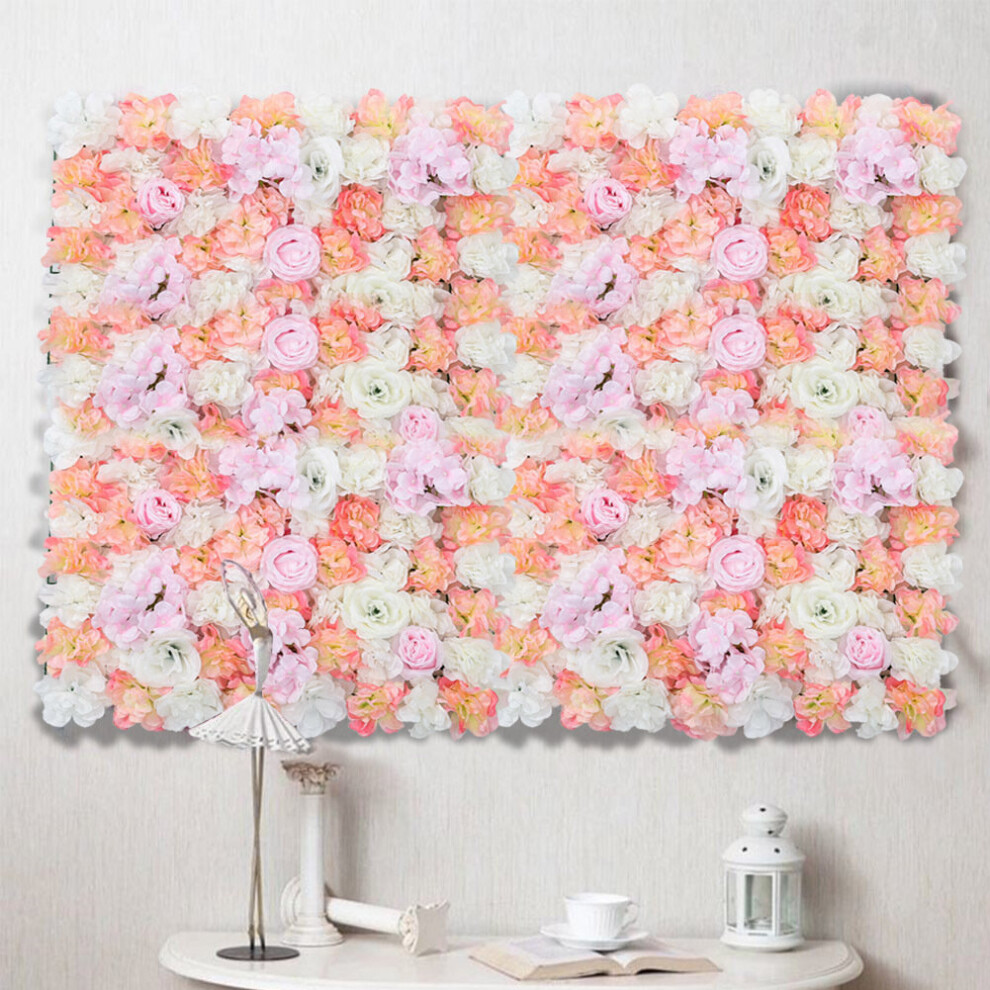 Artificial Rose Flower Backdrop Wall Panel