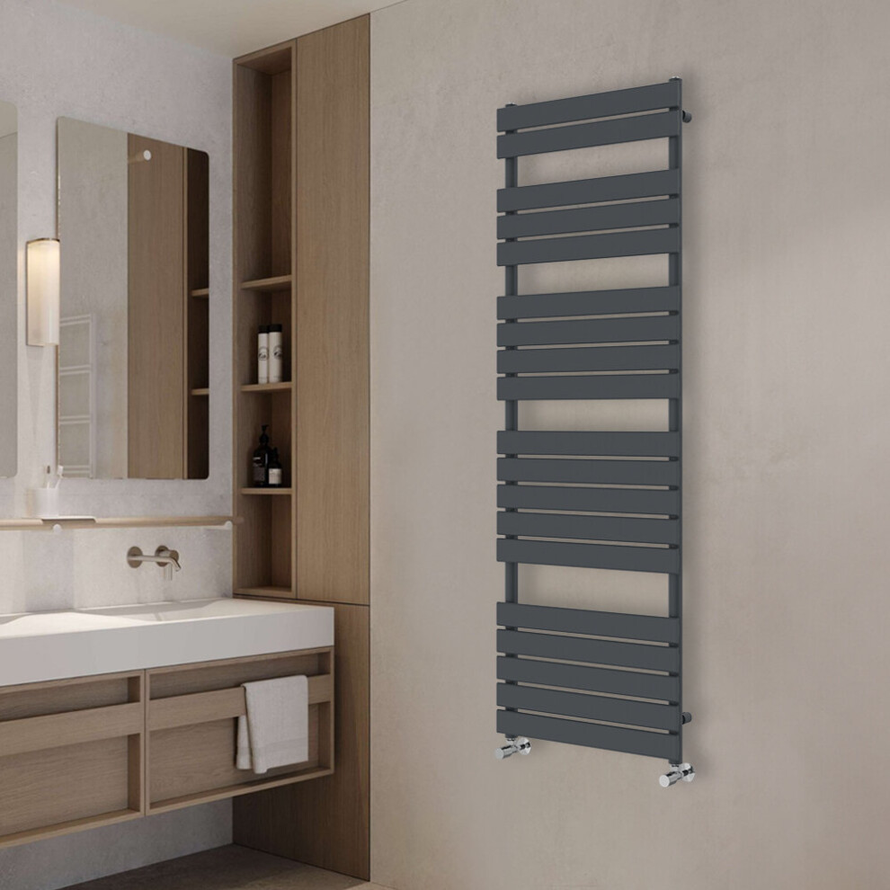 (1800x600mm) NRG Flat Panel Heated Towel Rail Bathroom Rad Radiator Anthracite