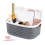 LIVIVO (14L) LIVIVO 1Pc Plastic Storage Basket - Grey 1