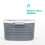 LIVIVO (14L) LIVIVO 1Pc Plastic Storage Basket - Grey 7