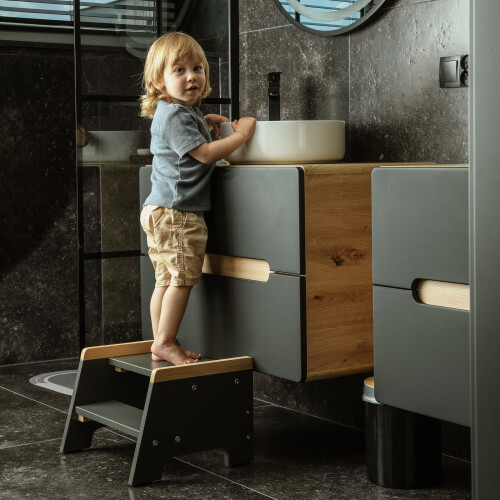 (Anthracite/Pine) Step Stool - The Original