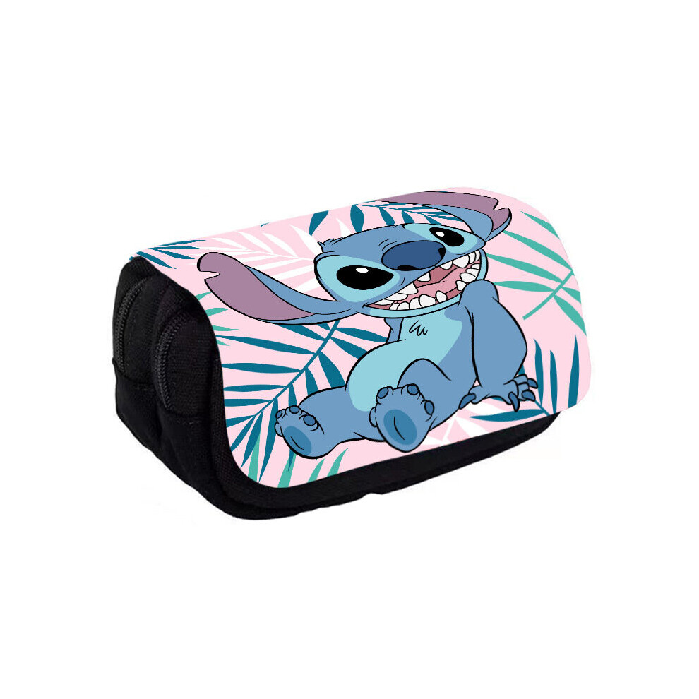 (04) Lilo Stitch Angel Pencil Case 2035l Capacity Genderneutral Style Breathable