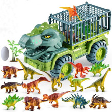 Dinosaur Engineering Vehicle Toys, Dinosaur Toy Car, Kids Large Dinosaur Transport Truck, Dinosaur Truck Toys Set