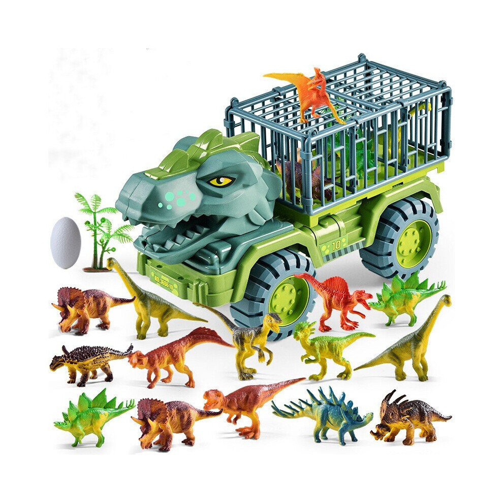 Irich Dinosaur Engineering Vehicle Toys, Dinosaur Toy Car, Kids Large Dinosaur Transport Truck, Dinosaur Truck Toys Set
