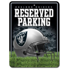 Oakland Raiders Metal Parking Sign
