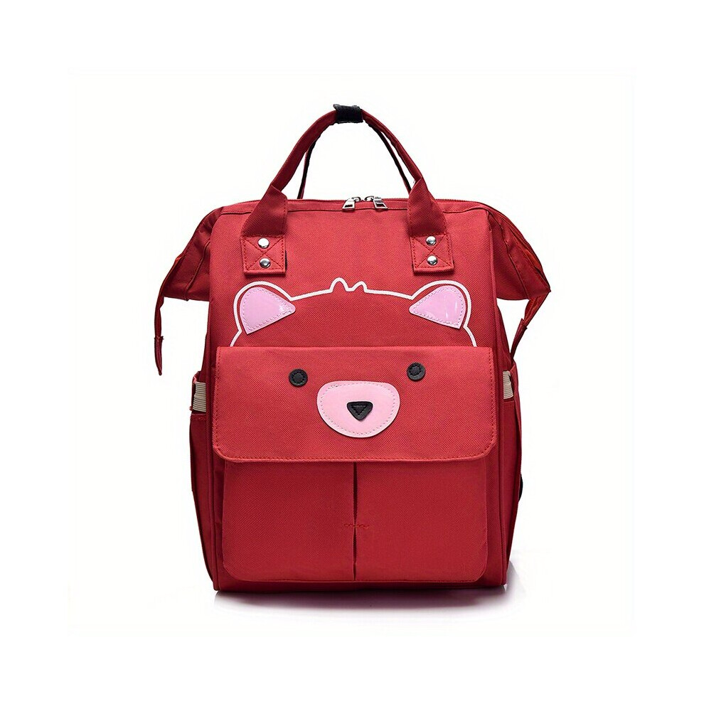 Large Capacity Diaper Backpack Cartoon Bear Mommy Bag Durable Nappy Baby Storage Bag For Outdoor Travel