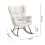 Living And Home White Tufted Upholstered Rocking Chair 6