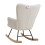 Living And Home White Tufted Upholstered Rocking Chair 7