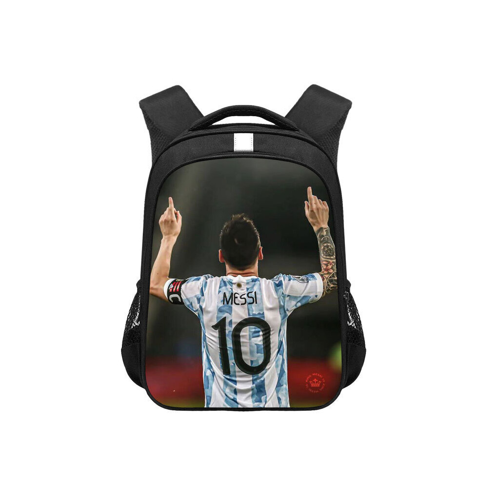 (07) Football Star Lionel Messi Backpack Student School Bag Travel Bag