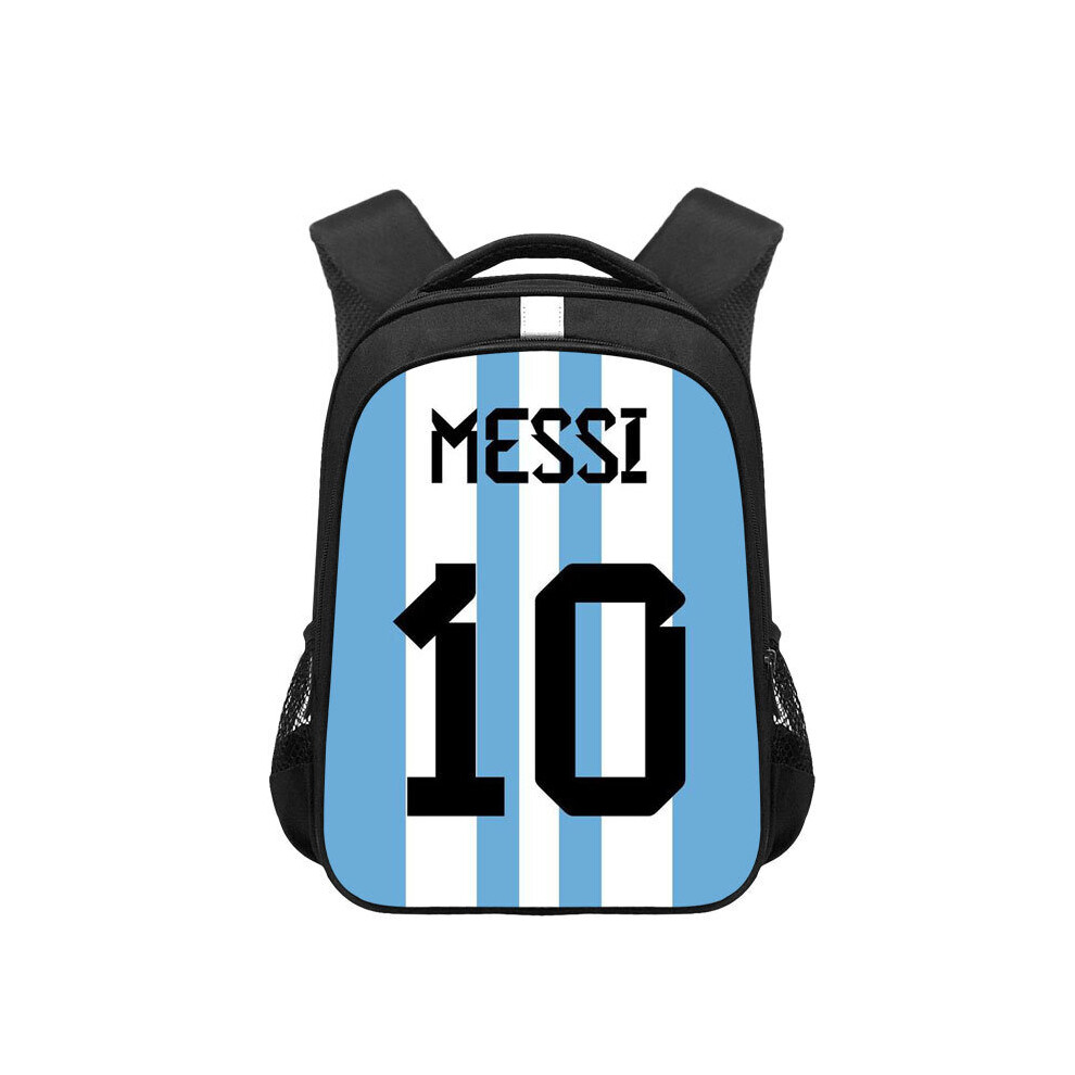 (10) Football Star Lionel Messi Backpack Student School Bag Travel Bag