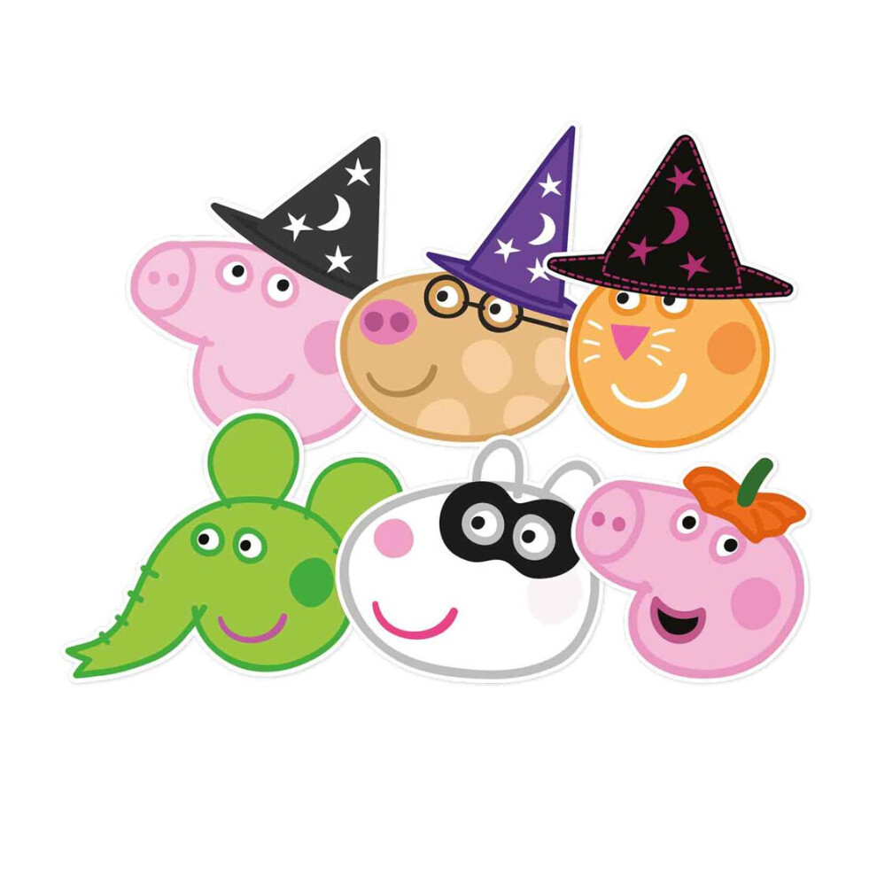 Peppa Pig and Friends Halloween 2D Card Party Fancy Dress Mask Variety 6 Pack