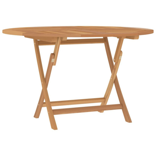 VidaXL (round) vidaXL Folding Garden Table Outdoor Table Patio Dining Table Solid Wood Teak