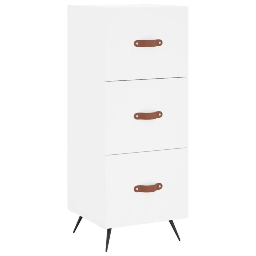 Vidaxl Sideboard Storage Cabinet Cupboard Side Cabinet White Engineered Wood