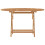 VidaXL (round) vidaXL Folding Garden Table Outdoor Table Patio Dining Table Solid Wood Teak 3