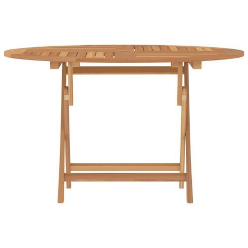 VidaXL (round) vidaXL Folding Garden Table Outdoor Table Patio Dining Table Solid Wood Teak 2