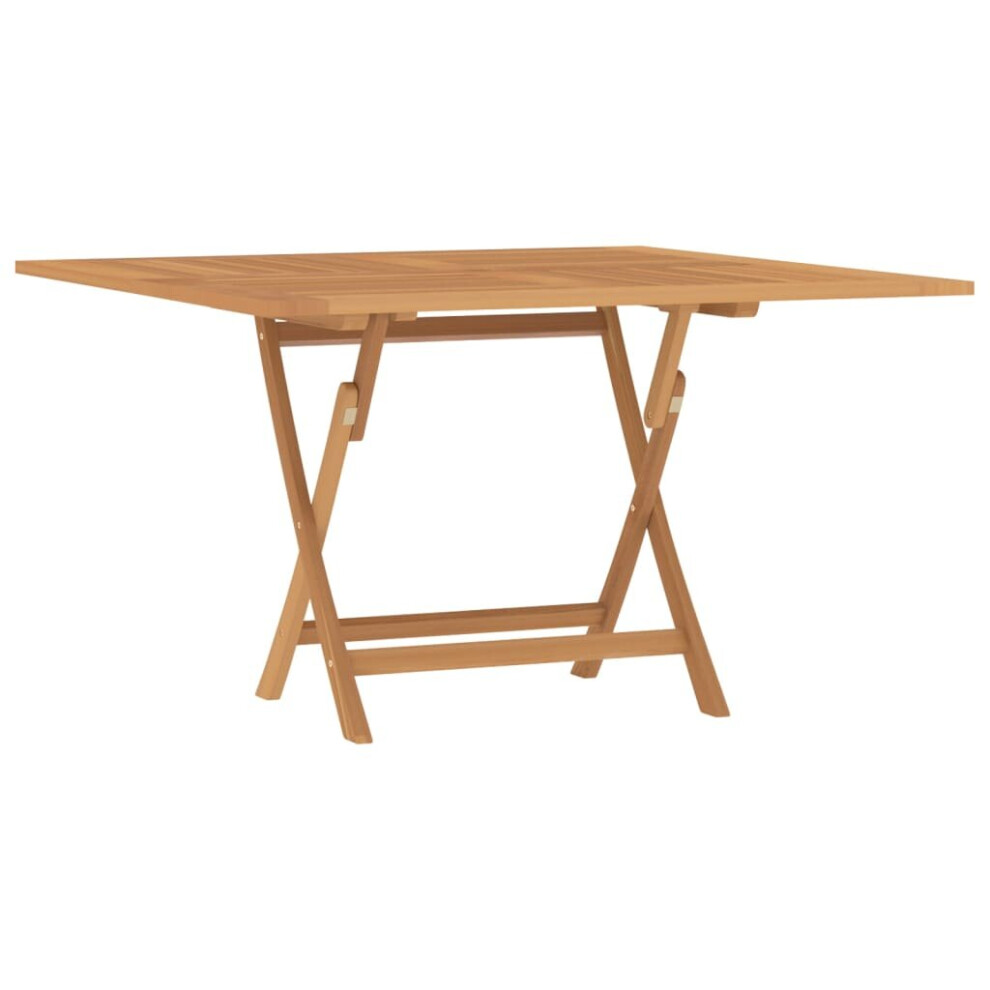 Vidaxl (Square) Folding Garden Table Outdoor Table Patio Dining Table Solid Wood Teak