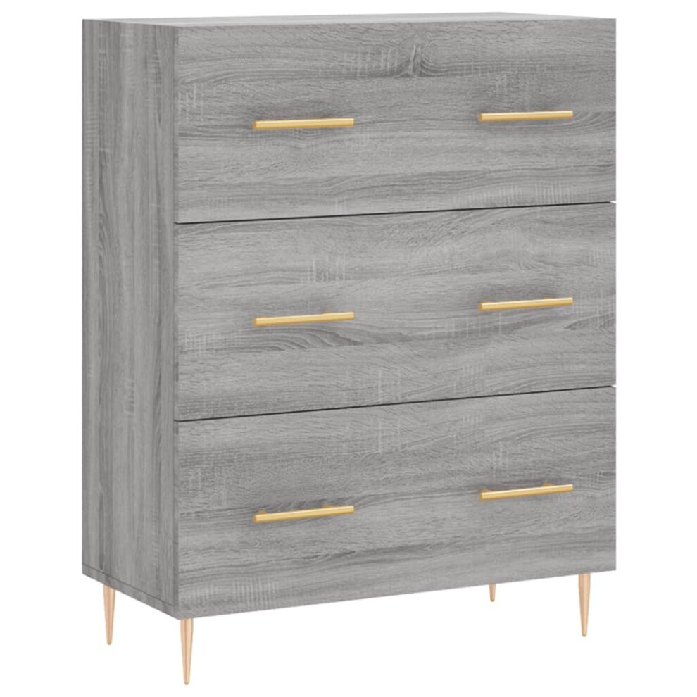 vidaXL Sideboard Storage Side Cabinet Cupboard Grey Sonoma Engineered Wood