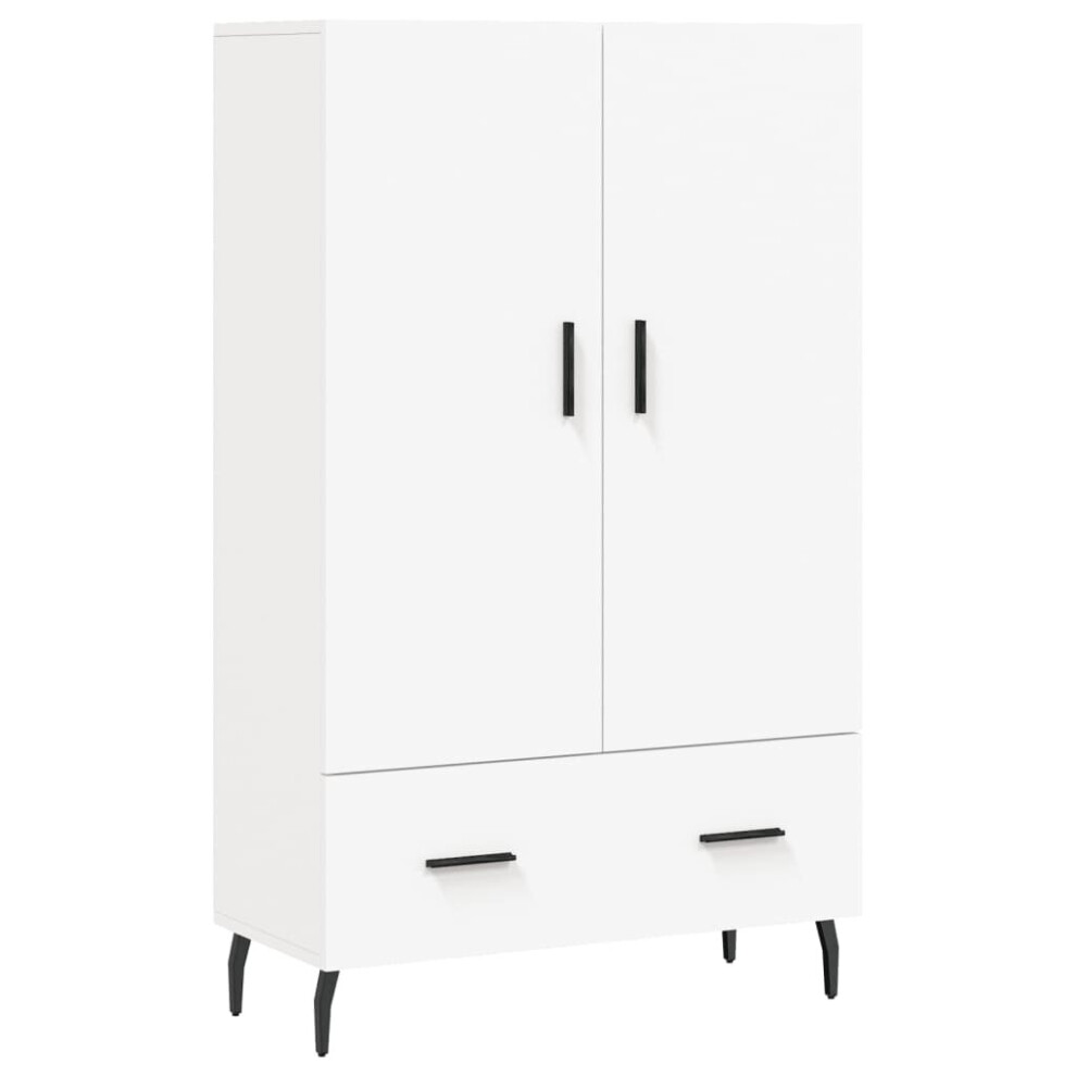 (white) vidaXL Highboard Sideboard Cupboard Side Cabinet Grey Sonoma Engineered Wood