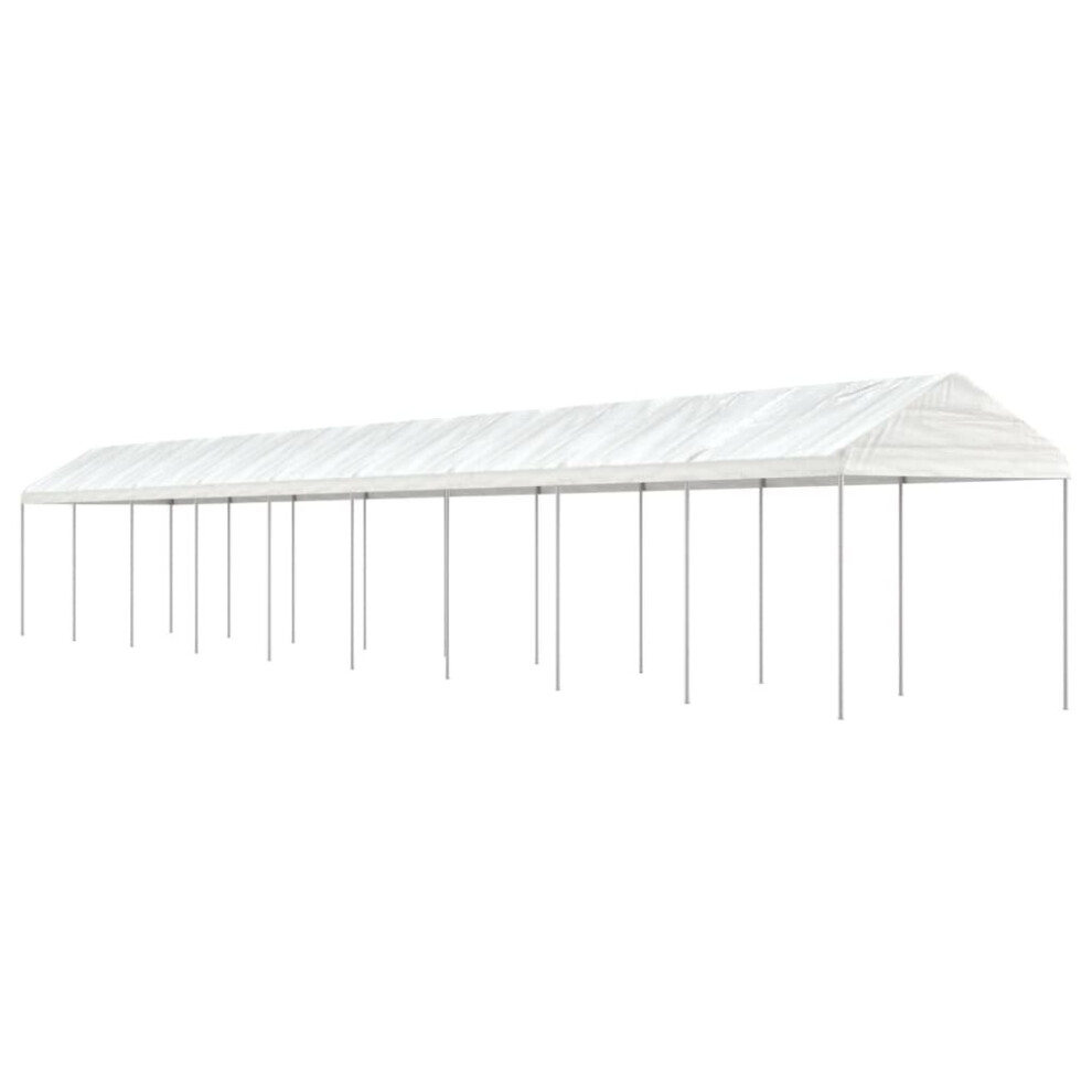 (20.07 x 2.28 x 2.69 m) vidaXL Gazebo Part Tent with Roof Pavilion Outdoor Marquee White Polyethylene