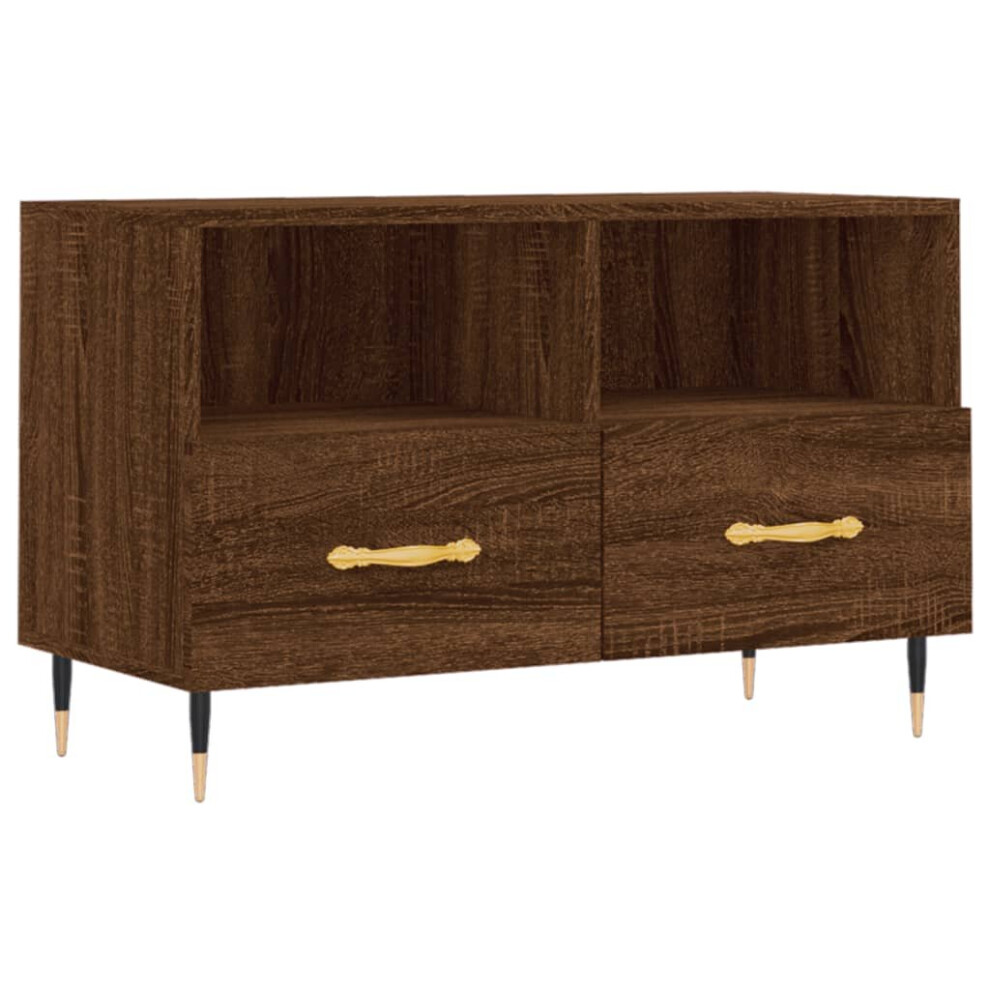 vidaXL TV Cabinet TV Unit Media Cabinet TV Stand Brown Oak Engineered Wood