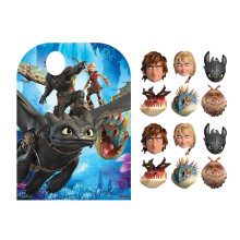 How to Train Your Dragon Party Pack with Cardboard Stand In and Masks