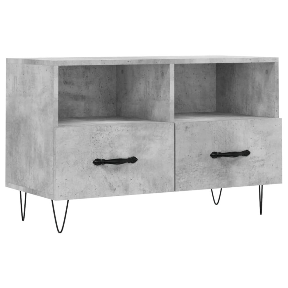 vidaXL TV Cabinet TV Unit Media Cabinet TV Stand Concrete Grey Engineered Wood