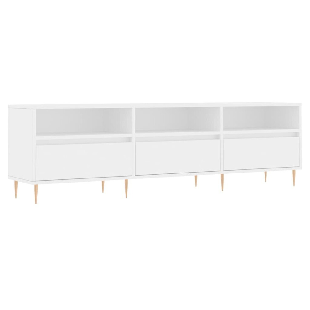 vidaXL TV Cabinet TV Unit Sideboard Media Unit TV Stand White Engineered Wood