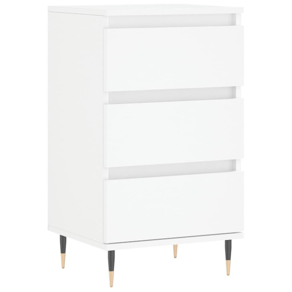 Vidaxl Sideboard Storage Cabinet Cupboard Side Cabinet White Engineered Wood