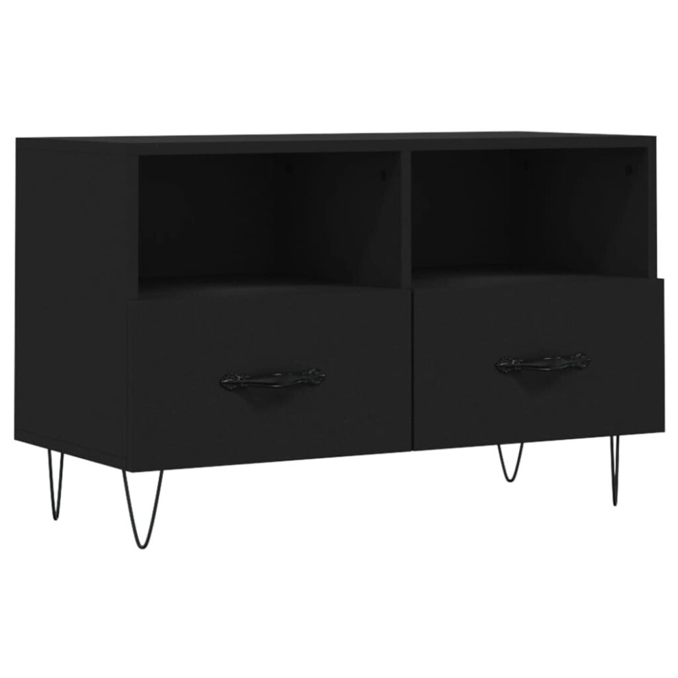 vidaXL TV Cabinet TV Unit Sideboard Media Unit TV Stand Black Engineered Wood