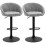 Gray bar stools soft comfortable with Backrest Light grey 8