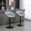 Gray bar stools soft comfortable with Backrest Light grey 1