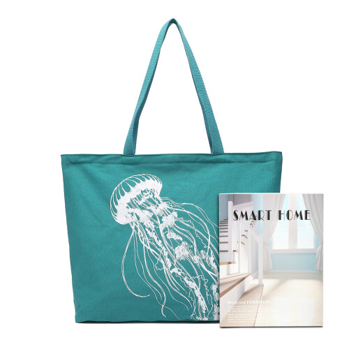 KONO Reusable Canvas Shopping Tote Bag Casual Shoulder Bag - Green 2