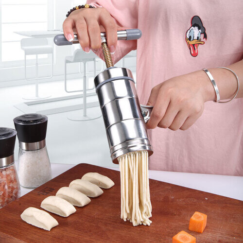 Stainless Steel Manual Pasta Maker 5 Moulds 2