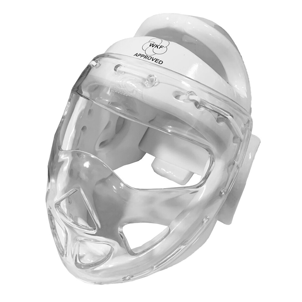 (Medium ) WKF KARATE COMEPTITION APPROVED WHITE HEAD GUARD