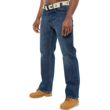 (34W/34L, Blue) Enzo Mens Regular Fit Straight Leg Jeans