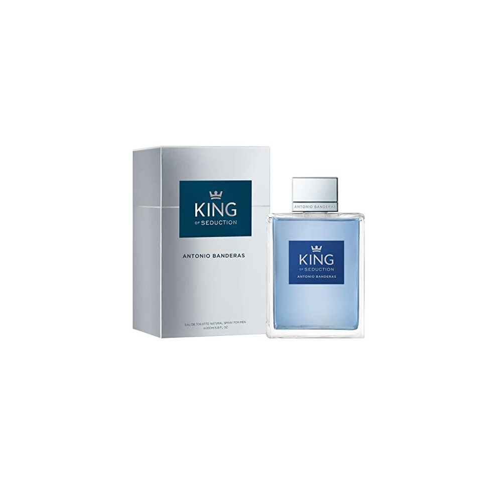 Perfumes - King of Seduction - Eau de Toilette Spray for Men, Masculine, Intense and Energetic Fragrance with Bergamot and Apple - 200 ml