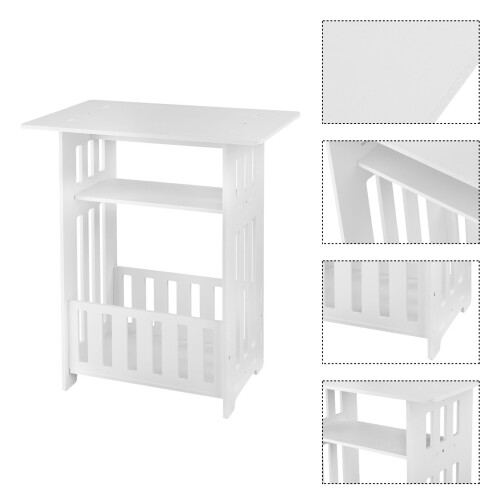 Bedside Table Cabinet Side End Table Nightstand Storage Organizer 1