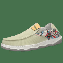 Mens Canvas Loafer Shoes Breathable Non slip Slip On Shoes Mens Shoes Spring And Summer