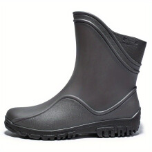Men Rain Boots Wear resistant Waterproof Non slip Mid Top Rain Shoes For Outdoor Walking Fishing