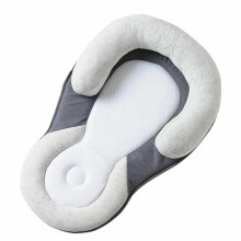 (Grey) Baby Infant Newborn Anti Roll Pillow Cushion Prevent Flat Head Sleep Support