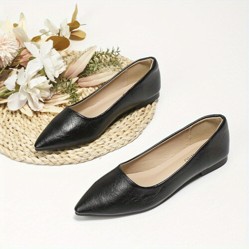 Pointed toe flat shoes best sale