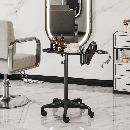 Living And Home Adjustable Salon Tray Cart on Wheels 2