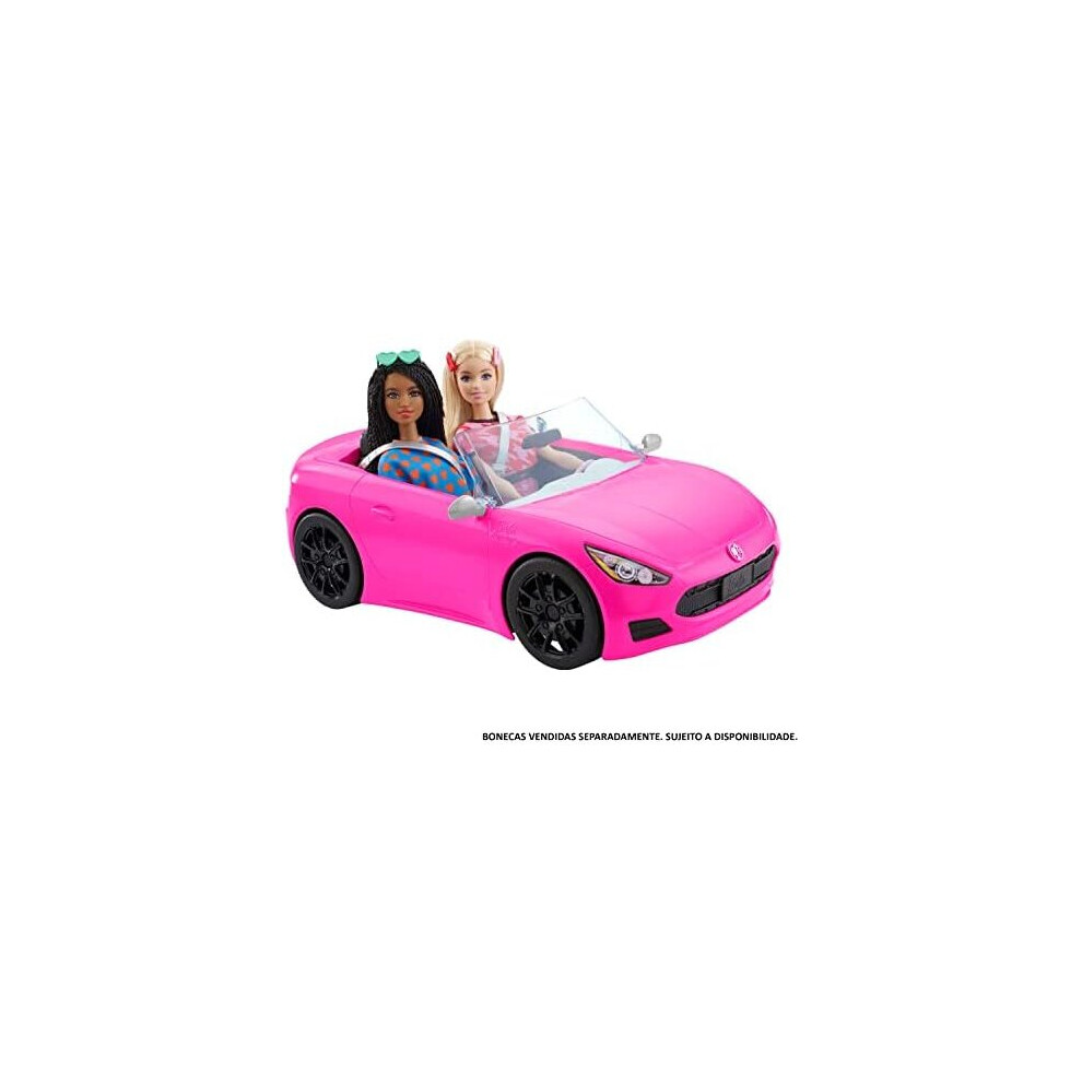 Barbie Convertible 2-Seater Vehicle, Pink Car with Rolling Wheels-image-OPC-PC8NDRM-NEW