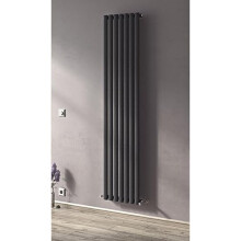 (Anthracite) Oval Tube Radiators Central Heating 1800 x 420 Vertical Column Rad